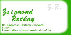 zsigmond ratkay business card